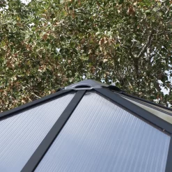 Palram - Canopia Ledro Grey Rectangular Gazebo, (W)3.6m (D)3.6m - Assembly Required -Gardens and Outdoor Stores palram canopia ledro grey rectangular gazebo w 3 6m d 3 6m assembly required7290108136531 10i bq