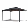Palram - Canopia Martinique Grey Rectangular Gazebo, (W)4.3m (D)2.96m - Assembly Required -Gardens and Outdoor Stores palram canopia martinique grey rectangular gazebo w 4 3m d 2 96m assembly required7290108130249 01c bq