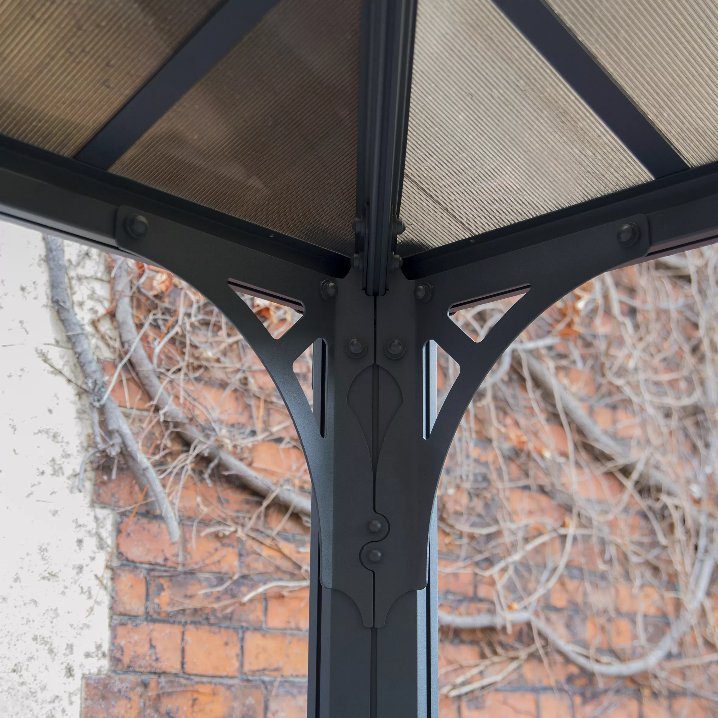 Palram - Canopia Martinique Grey Rectangular Gazebo, (W)4.3m (D)2.96m - Assembly Required 5 Palram - Canopia Martinique Grey Rectangular Gazebo, (W)4.3m (D)2.96m - Assembly Required - Image 3