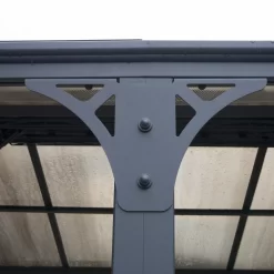 Palram - Canopia Martinique Grey Rectangular Gazebo, (W)4.93m (D)3.59m - Assembly Required -Gardens and Outdoor Stores palram canopia martinique grey rectangular gazebo w 4 93m d 3 59m assembly required7290108136234 07i bq