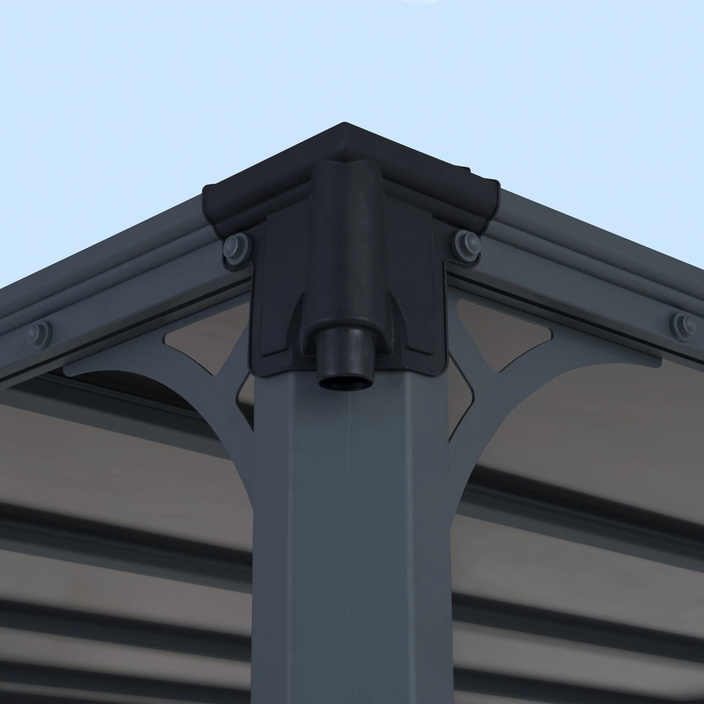 Palram - Canopia Milano Grey Rectangular Gazebo, (W)4.26m (D)3.09m - Assembly Required 9 Palram - Canopia Milano Grey Rectangular Gazebo, (W)4.26m (D)3.09m - Assembly Required - Image 7