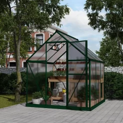 Palram - Canopia Mythos Green 6X6 Greenhouse 13 Palram - Canopia Mythos Green 6X6 Greenhouse -Gardens and Outdoor Stores palram canopia mythos green 6x6 greenhouse7290103110949 02i BQ