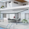 Palram - Canopia Olympia Grey Non-retractable Awning, (L)5.46m (H)3.05m (W)2.95m -Gardens and Outdoor Stores palram canopia olympia grey non retractable awning l 5 46m h 3 05m w 2 95m7290108134001 02i bq
