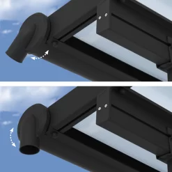 Palram - Canopia Olympia Grey Non-retractable Awning, (L)5.46m (H)3.05m (W)2.95m -Gardens and Outdoor Stores palram canopia olympia grey non retractable awning l 5 46m h 3 05m w 2 95m7290108134001 05i bq