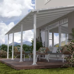 Palram - Canopia Olympia White Non-retractable Awning, (L)7.39m (H)3.05m (W)2.95m