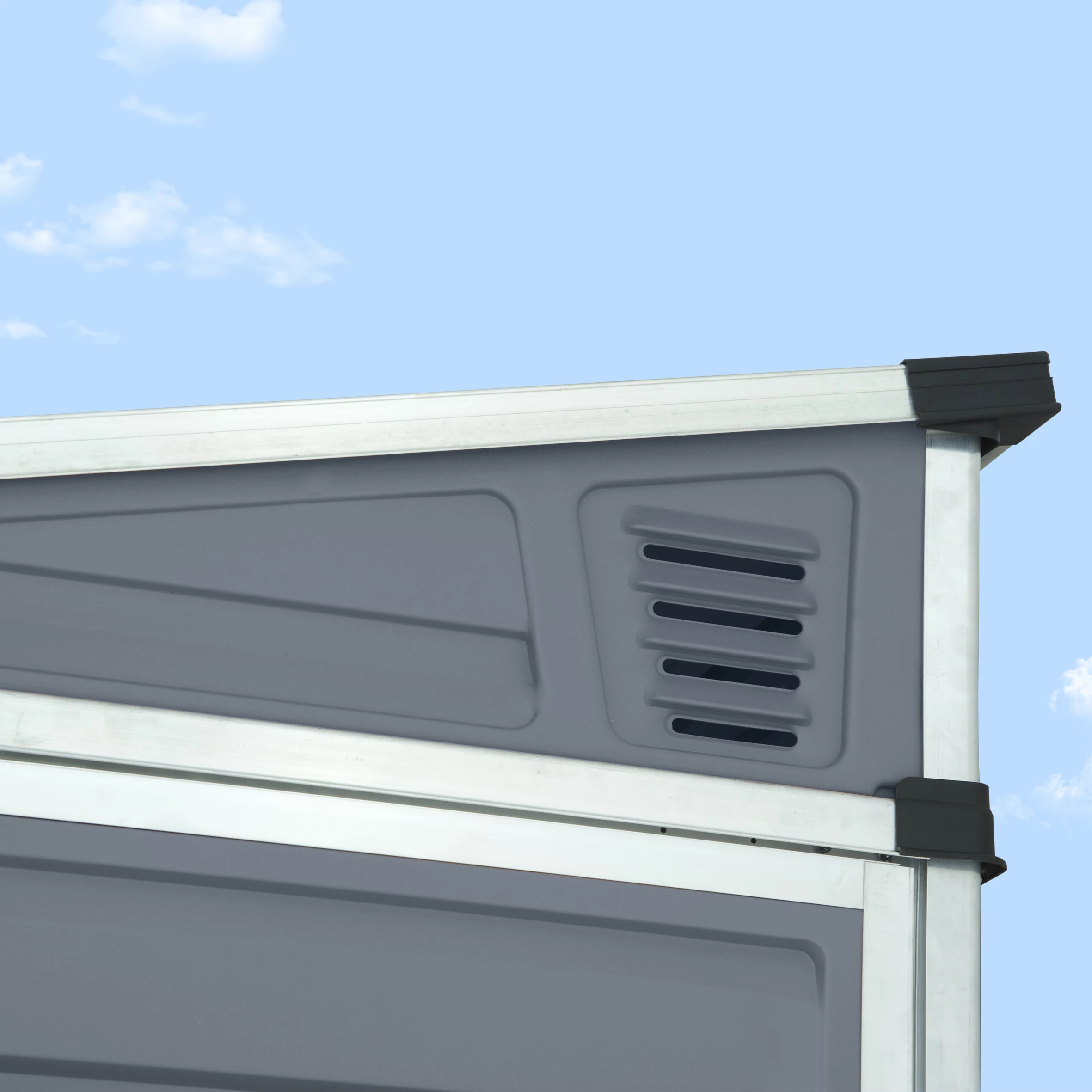 Palram - Canopia Skylight 4x6 Pent Dark Grey Plastic Shed With Floor 10 Palram - Canopia Skylight 4x6 Pent Dark Grey Plastic Shed With Floor - Image 8