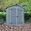 Palram - Canopia Skylight 6x3 Apex Dark Grey Plastic Shed With Floor -Gardens and Outdoor Stores palram canopia skylight 6x3 apex dark grey plastic shed with floor7290103124069 01i BQ