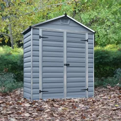 Palram - Canopia Skylight 6x3 Apex Dark Grey Plastic Shed With Floor