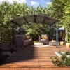 Palram - Canopia Tucson Grey Rectangular Gazebo, (W)4.3m (D)3.59m - Assembly Required -Gardens and Outdoor Stores palram canopia tucson grey rectangular gazebo w 4 3m d 3 59m assembly required7290108601633 01i bq