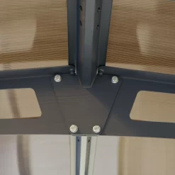 Palram - Canopia Tucson Grey Rectangular Gazebo, (W)4.3m (D)3.59m - Assembly Required -Gardens and Outdoor Stores palram canopia tucson grey rectangular gazebo w 4 3m d 3 59m assembly required7290108601633 03i bq