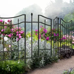 Panacea Steel Arched Finials Gate, (H)0.82m (W)0.47m -Gardens and Outdoor Stores panacea steel arched finials gate h 0 82m w 0 47m0093432871164 01i BQ