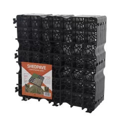 Plastic Interlocking Shed Base (W) 49cm X (L) 49cm , Pack Of 4 -Gardens and Outdoor Stores plastic interlocking shed base w 49cm x l 49cm pack of 45060192725094 05c bq