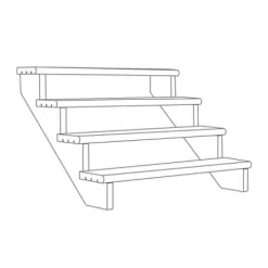 Richard Burbidge Redwood Deck Step (W)1066mm (T)40mm, Set Of 6 -Gardens and Outdoor Stores richard burbidge redwood deck step w 1066mm t 40mm set of 65000473080368 01t BQ