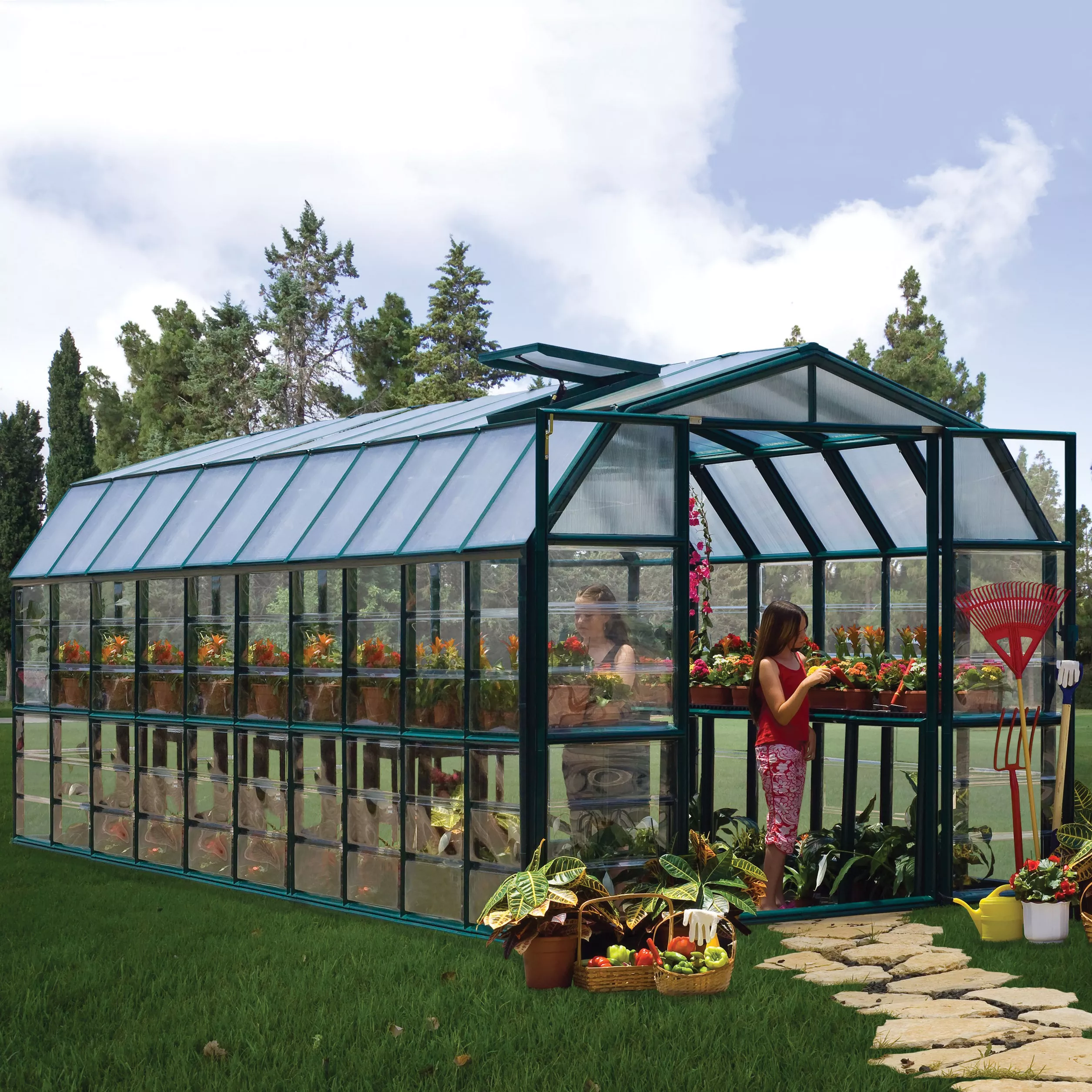 Rion Grand Gardner Green 8x20 Greenhouse 3 Rion Grand Gardner Green 8x20 Greenhouse