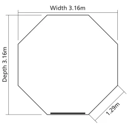Rowlinson Octagonal Gazebo, (W)3.57m (D)3.57m - Assembly Service Included 7 Rowlinson Octagonal Gazebo, (W)3.57m (D)3.57m - Assembly Service Included -Gardens and Outdoor Stores rowlinson octagonal gazebo w 3 57m d 3 57m assembly service included5013856996361 03t BQ