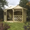 Rowlinson Sandringham Natural Octagonal Gazebo, (W)3.94m (D)3m - Assembly Required -Gardens and Outdoor Stores rowlinson sandringham natural octagonal gazebo w 3 94m d 3m assembly required5013856013389 01i