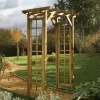 Rowlinson Square Top Softwood Arch - Assembly Service Included -Gardens and Outdoor Stores rowlinson square top softwood arch assembly service included5013856999041 01i