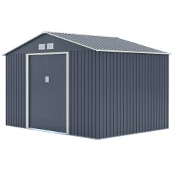 Rowlinson Trentvale 10x8 Apex Dark Grey Metal Shed
