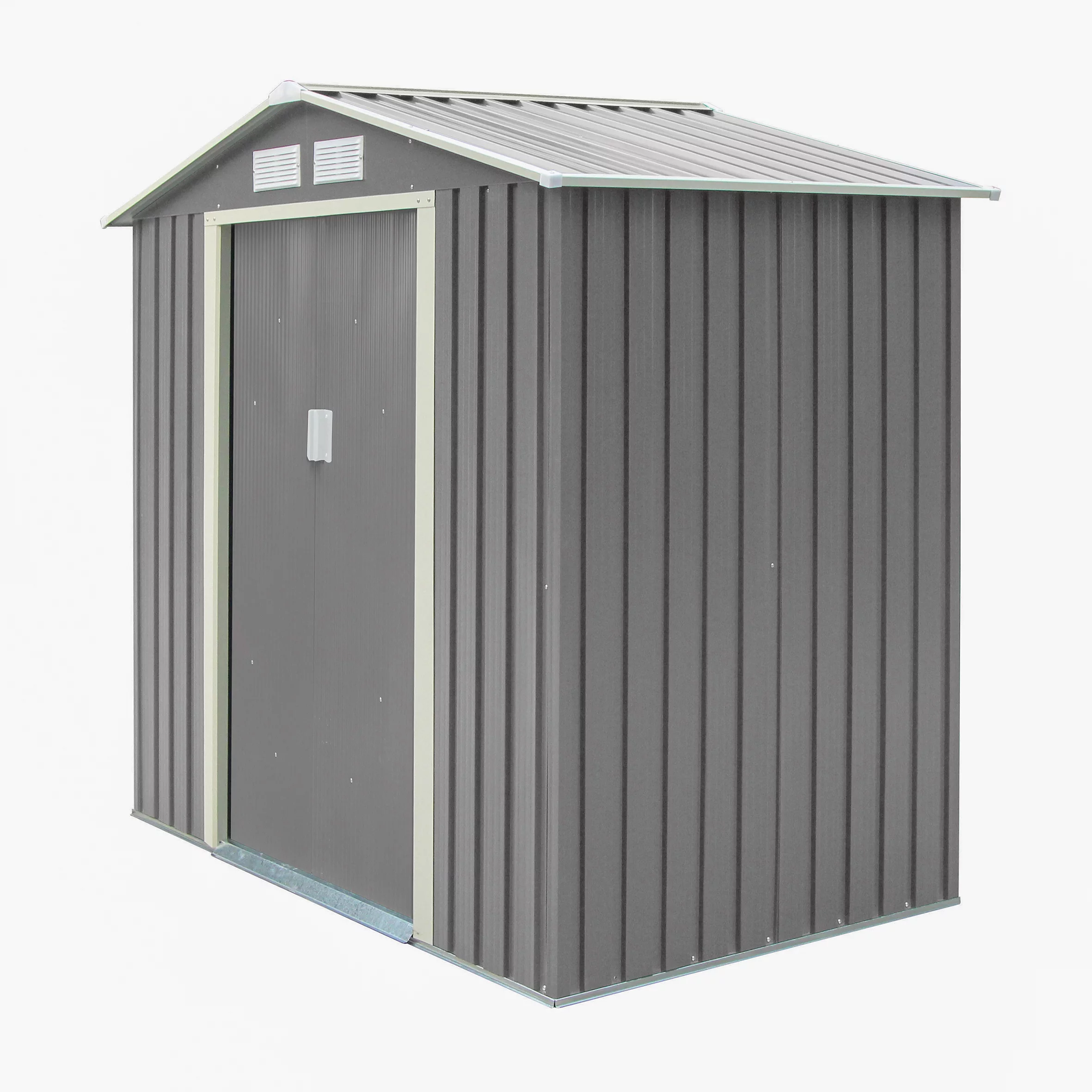 Rowlinson Trentvale 6x4 Pent Light Grey Metal Shed 3 Rowlinson Trentvale 6x4 Pent Light Grey Metal Shed