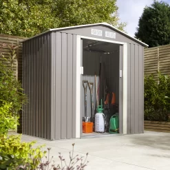 Rowlinson Trentvale 6x4 Pent Light Grey Metal Shed 16 Rowlinson Trentvale 6x4 Pent Light Grey Metal Shed -Gardens and Outdoor Stores rowlinson trentvale 6x4 pent light grey metal shed5013856206293 01i bq