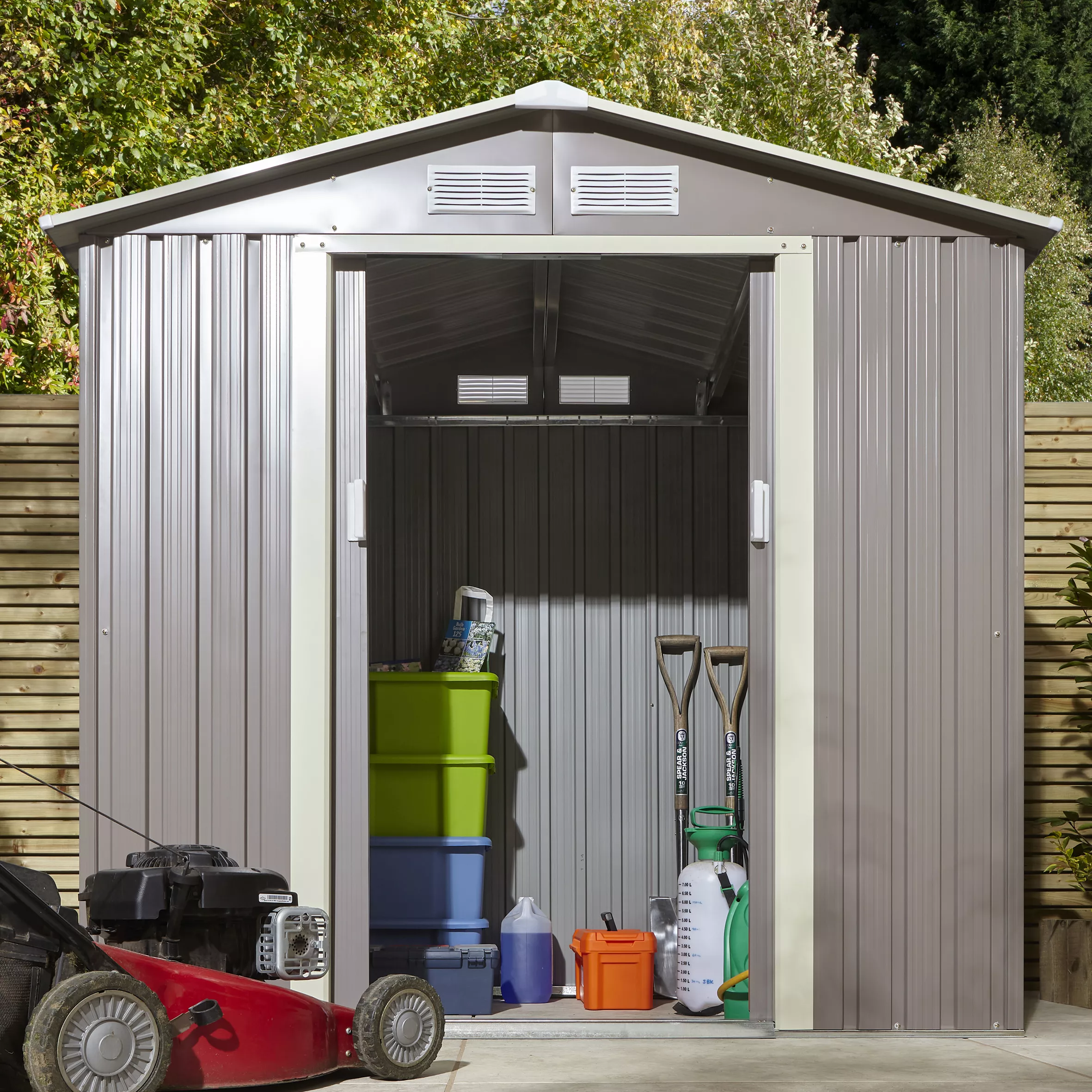 Rowlinson Trentvale 6x4 Pent Light Grey Metal Shed 13 Rowlinson Trentvale 6x4 Pent Light Grey Metal Shed - Image 11