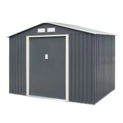 Rowlinson Trentvale 8x6 Apex Dark Grey Metal Shed