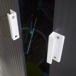 Rowlinson Trentvale 8x6 Apex Dark Grey Metal Shed -Gardens and Outdoor Stores rowlinson trentvale 8x6 apex dark grey metal shed5013856206224 40c bq