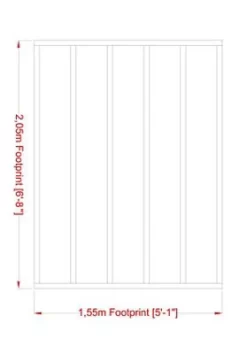 Shire 2X1.5 Timber Shed Base (L) 155cm X (W) 205cm -Gardens and Outdoor Stores shire 2x1 5 timber shed base l 155cm x w 205cm5397007009255 01t BQ