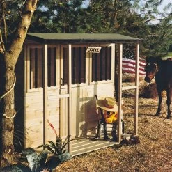 Shire 6x4 Jailhouse Whitewood Pine Playhouse Assembly Service Included