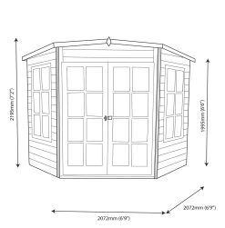 Shire 7x7 Glass Pent Shiplap Wooden Summer House - Base Not Included 21 Shire 7x7 Glass Pent Shiplap Wooden Summer House - Base Not Included -Gardens and Outdoor Stores shire 7x7 glass pent shiplap wooden summer house base not included03455784 01t