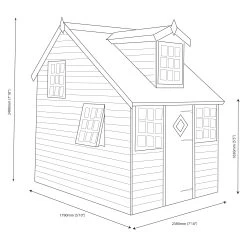Shire 8x6 Cottage Whitewood Pine Playhouse Assembly Required -Gardens and Outdoor Stores shire 8x6 cottage whitewood pine playhouse assembly required5019804111817 04t