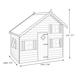 Shire 8x6 Loft Whitewood Pine Playhouse Assembly Service Included -Gardens and Outdoor Stores shire 8x6 loft whitewood pine playhouse assembly service included5019804111787 04t