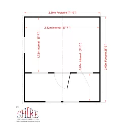 Shire 8x9 Lodge Whitewood Pine Playhouse Assembly Required -Gardens and Outdoor Stores shire 8x9 lodge whitewood pine playhouse assembly required5019804111831 02t