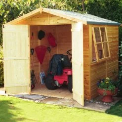 Shire Alderney 7x7 Ft Apex Shiplap Wooden 2 Door Shed With Floor (Base Included) -Gardens and Outdoor Stores shire alderney 7x7 ft apex shiplap wooden 2 door shed with floor base included 5019804779437 06bq