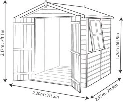 Shire Alderney 7x7 Ft Apex Shiplap Wooden 2 Door Shed With Floor (Base Included) -Gardens and Outdoor Stores shire alderney 7x7 ft apex shiplap wooden 2 door shed with floor base included 5019804779437 19bq
