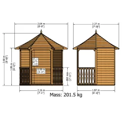 Shire Arbour, (H)2600mm (W)2160mm (D)1870mm - Assembly Required -Gardens and Outdoor Stores shire arbour h 2600mm w 2160mm d 1870mm assembly required5060437982206 01t bq