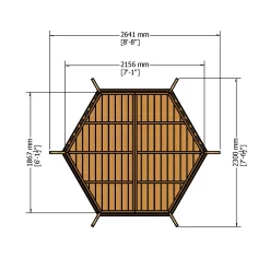Shire Arbour, (H)2600mm (W)2160mm (D)1870mm - Assembly Required -Gardens and Outdoor Stores shire arbour h 2600mm w 2160mm d 1870mm assembly required5060437982206 02t bq