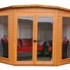 Shire Barclay 10x10 Safety Acrylic Pent Shiplap Wooden Summer House - Base Not Included
