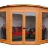 Shire Barclay 7x7 Safety Acrylic Pent Shiplap Wooden Summer House - Base Not Included