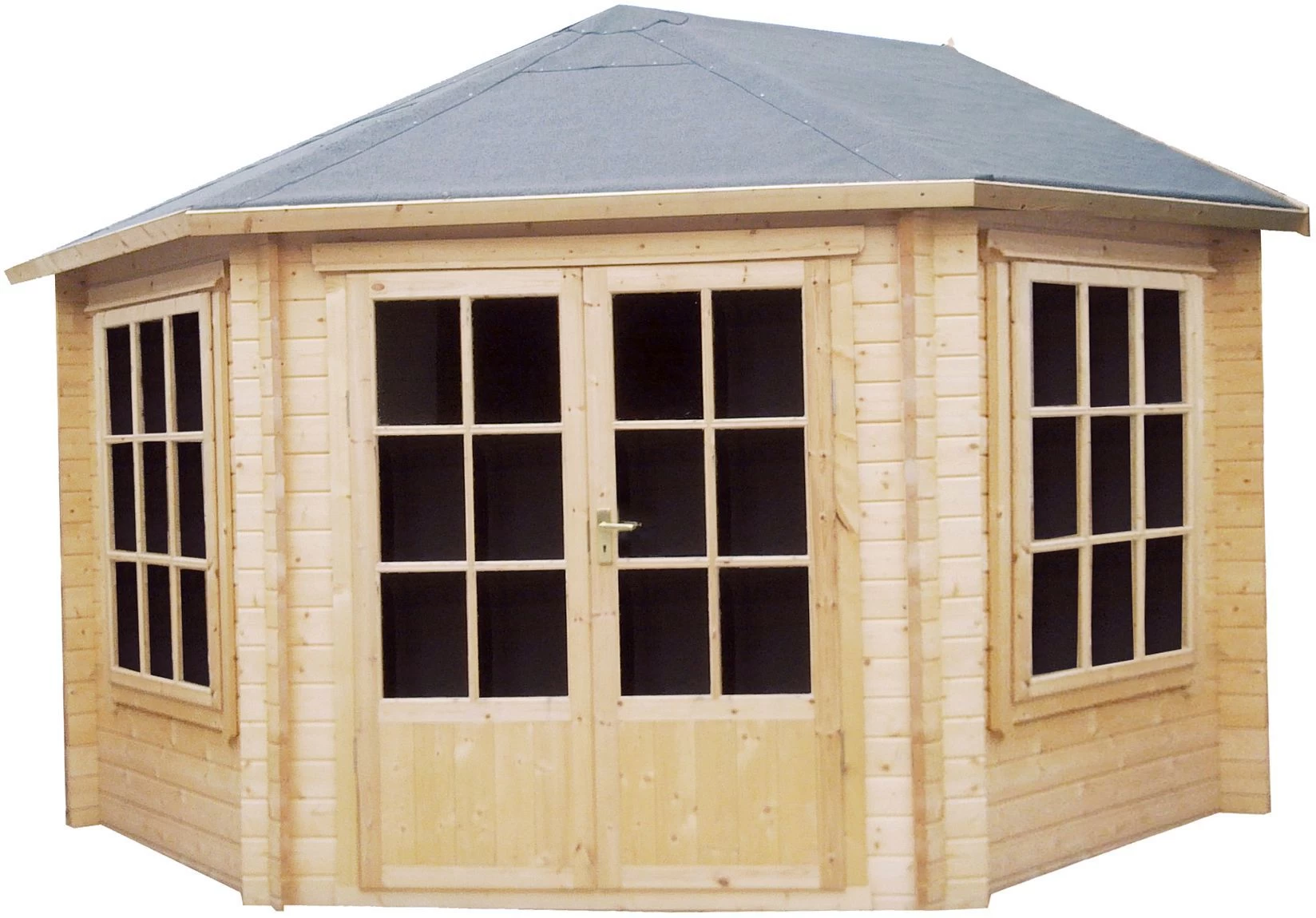 Shire Belvoir 10x10 Glass Apex Tongue & Groove Wooden Cabin - Base Not Included 3 Shire Belvoir 10x10 Glass Apex Tongue & Groove Wooden Cabin - Base Not Included