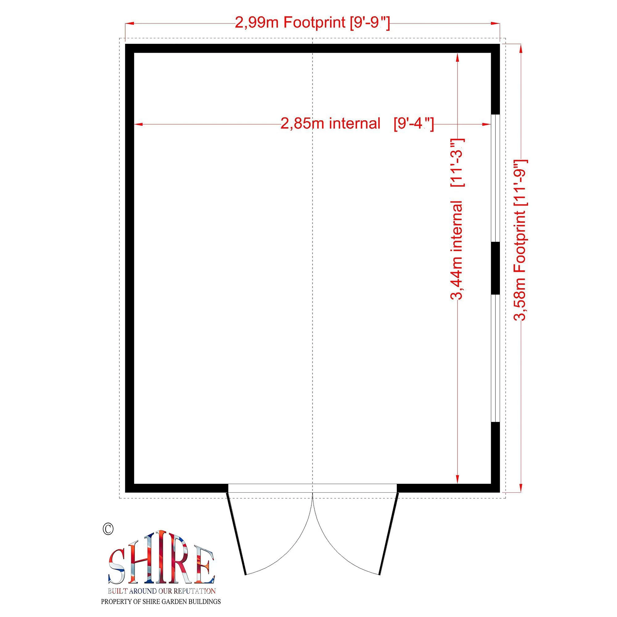 Shire Bison 12x10 Glass Apex Shiplap Wooden Workshop - Base Not Included 5 Shire Bison 12x10 Glass Apex Shiplap Wooden Workshop - Base Not Included - Image 3