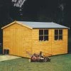 Shire Bison 16x10 Glass Apex Shiplap Wooden Workshop - Base Not Included -Gardens and Outdoor Stores shire bison 16x10 glass apex shiplap wooden workshop base not included5019804119127 03i