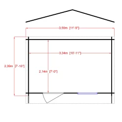 Shire Bucknells 12x8 Toughened Glass Apex Tongue & Groove Wooden Cabin - Base Not Included 7 Shire Bucknells 12x8 Toughened Glass Apex Tongue & Groove Wooden Cabin - Base Not Included -Gardens and Outdoor Stores shire bucknells 12x8 toughened glass apex tongue groove wooden cabin base not included5019804119394 02t bq