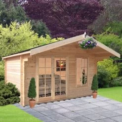 Shire Cannock 12x12 Toughened Glass Apex Tongue & Groove Wooden Cabin -Gardens and Outdoor Stores shire cannock 12x12 toughened glass apex tongue groove wooden cabin5019804111367 03i bq