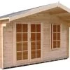 Shire Cannock 12x8 Glass Apex Tongue & Groove Wooden Cabin - Base Not Included -Gardens and Outdoor Stores shire cannock 12x8 glass apex tongue groove wooden cabin base not included5019804311293 03c bq