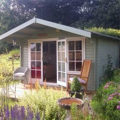 Shire Cannock 12x8 Toughened Glass Apex Tongue & Groove Wooden Cabin - Base Not Included -Gardens and Outdoor Stores shire cannock 12x8 toughened glass apex tongue groove wooden cabin base not included5019804311286 01i bq