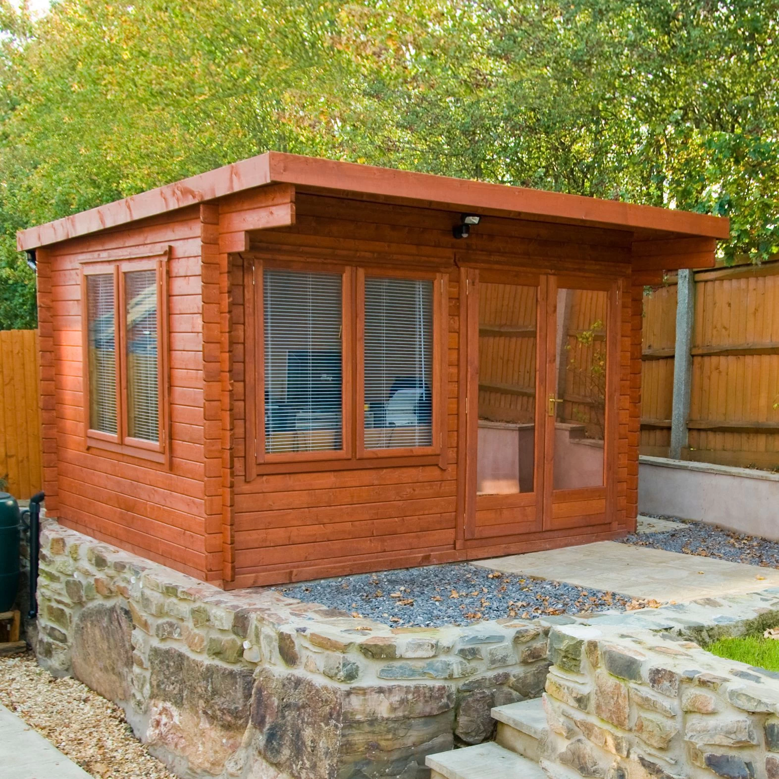 Shire Danbury 12x12 Toughened Glass Pent Tongue & Groove Wooden Cabin - Base Not Included 7 Shire Danbury 12x12 Toughened Glass Pent Tongue & Groove Wooden Cabin - Base Not Included - Image 5