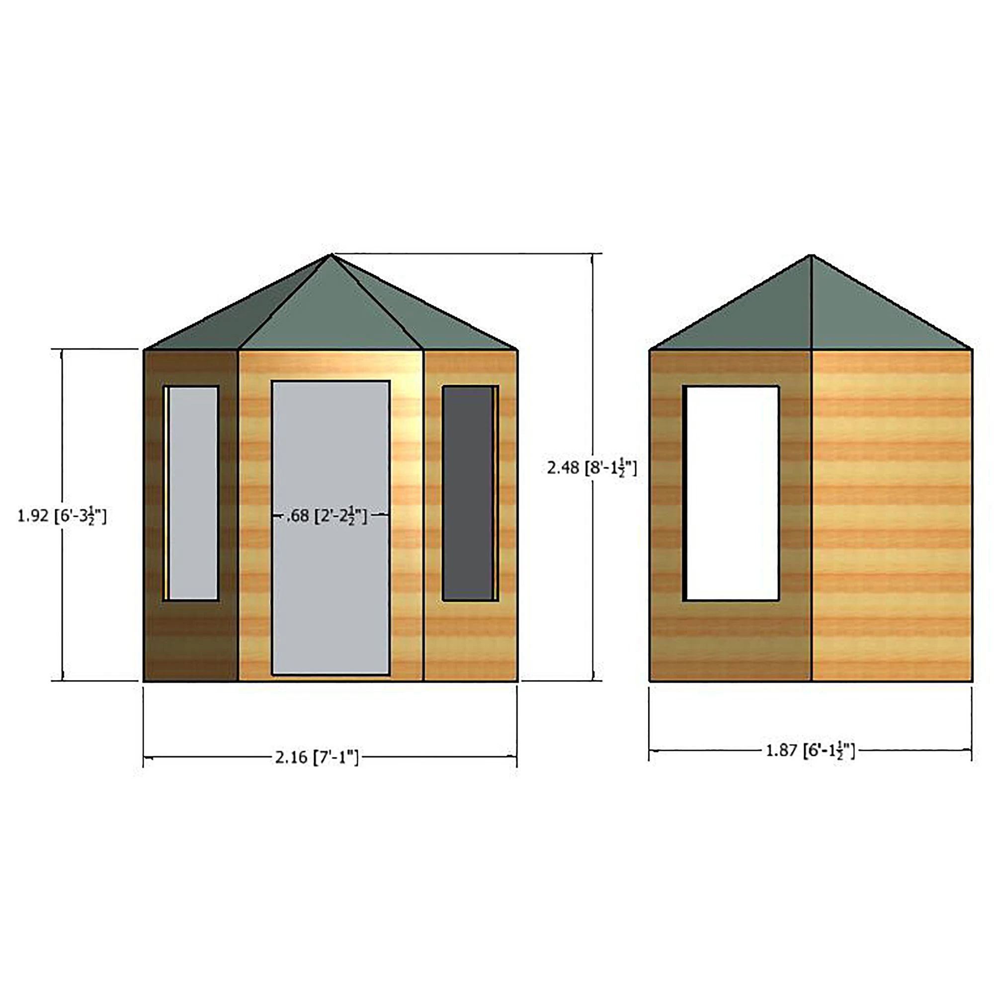 Shire Gazebo 7x7 Shiplap Wooden Summer House 4 Shire Gazebo 7x7 Shiplap Wooden Summer House - Image 2
