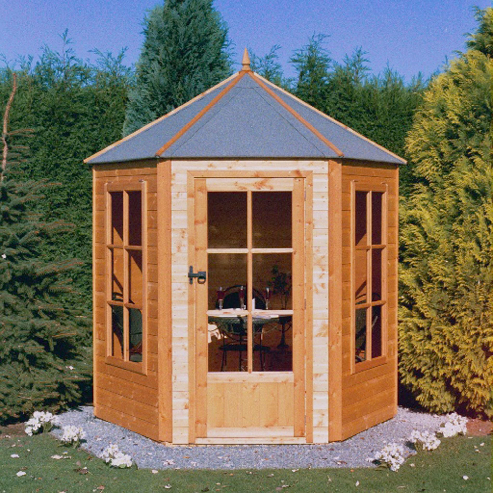 Shire Gazebo 7x7 Shiplap Wooden Summer House 3 Shire Gazebo 7x7 Shiplap Wooden Summer House