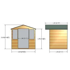 Shire Haddon 7x5 Glass Apex Shiplap Wooden Summer House - Base Not Included -Gardens and Outdoor Stores shire haddon 7x5 glass apex shiplap wooden summer house base not included5019804118816 01t bq